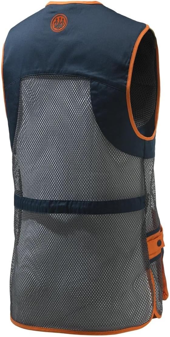 Beretta Schiessweste FULL MESH VEST Tontauben TRAP SKEET leichte Weste Blue Total & Eclipse Grey S T