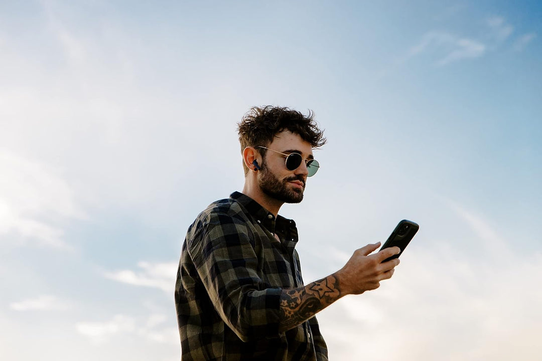 Defunc True Music kabellose Ohrhörer - Kristallklarer Klang, hohe Mikrofonqualität, Lange Akkulaufze