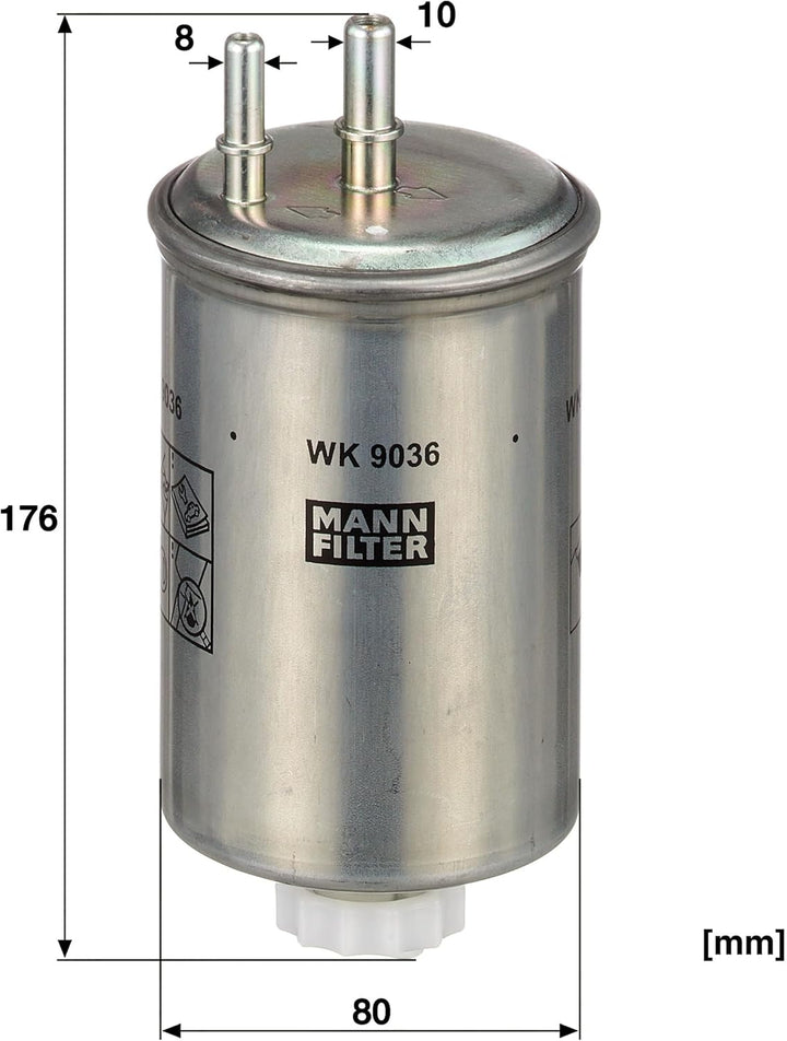 MANN-FILTER WK 9036 Kraftstofffilter – Für Nutzfahrzeug