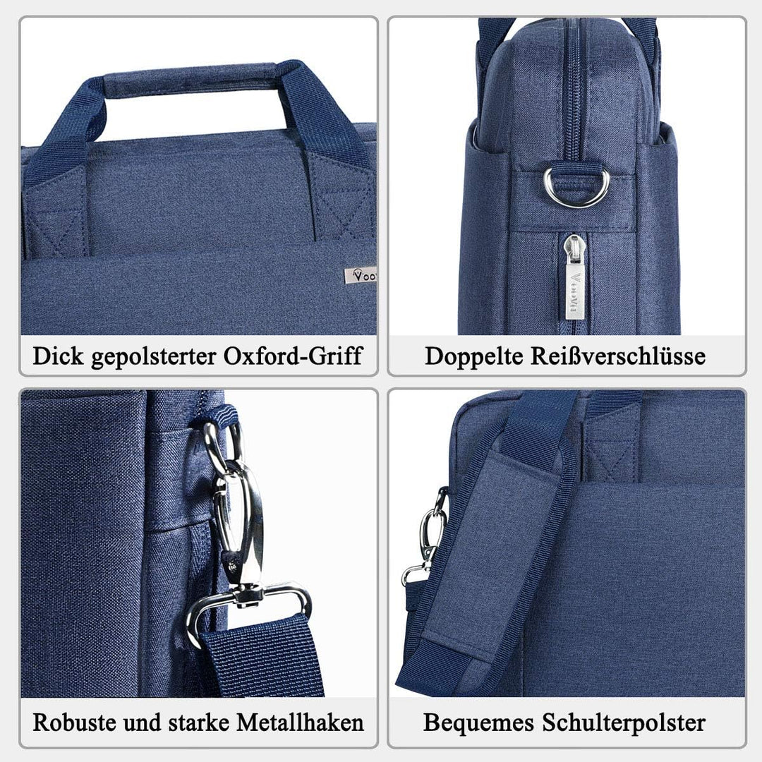 Voova grosse Laptoptasche für 17 17,3 17,4 Zoll Laptop, 30% mehr Kapazität, Innenfächer, dauerhaft v