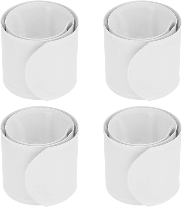 TOYANDONA 100st Reinweisser Ring Schlagarmbänder Selber Machen Bastel-slap-band Weisse Druckknöpfe B