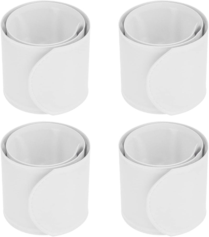 TOYANDONA 100st Reinweisser Ring Schlagarmbänder Selber Machen Bastel-slap-band Weisse Druckknöpfe B