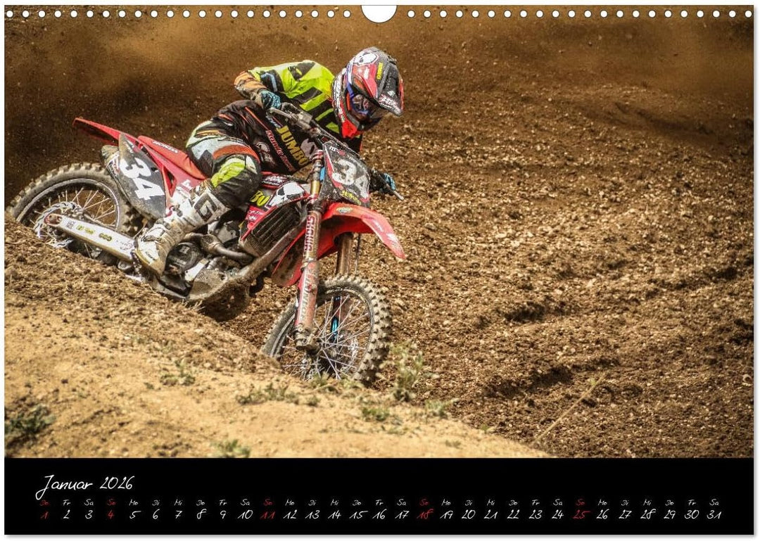 Motocross Racing 2026 (Wandkalender 2026 DIN A3 quer), CALVENDO Monatskalender: Actionreiche Fotos a