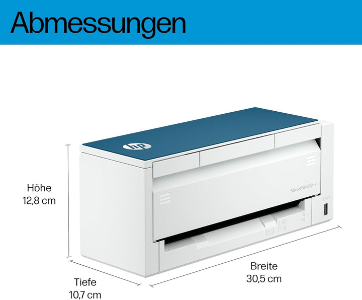 HP ScanJet Pro 4200 s1, Scanner, ADF für bis zu 50 Blatt, USB 3.0, bis zu 4.500 Seiten täglich, auto