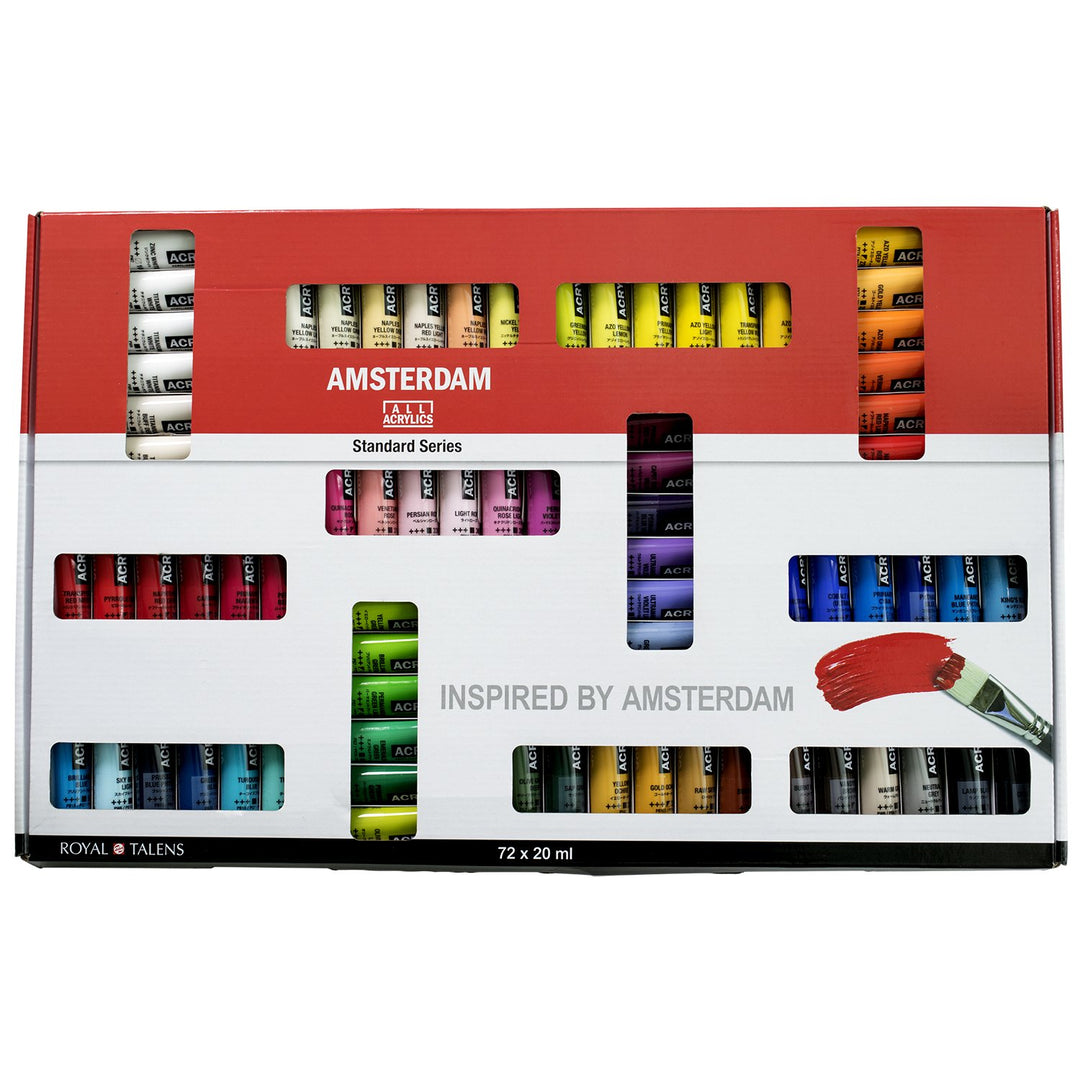 Royal Talens Amsterdam Standard-Farben, 72 Tuben à 20 ml