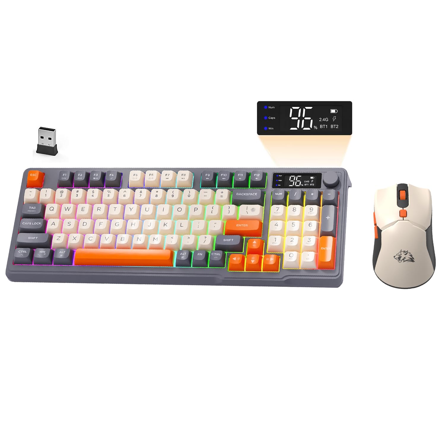 Ziyou Lang×Freewolf M68 Tkl Draadloos Gaming Toetsenbord, 3-Mode Ziyou Lang×Freewolf M68 Tkl Draadloos Gaming Toetsenbord, 3-Mode
