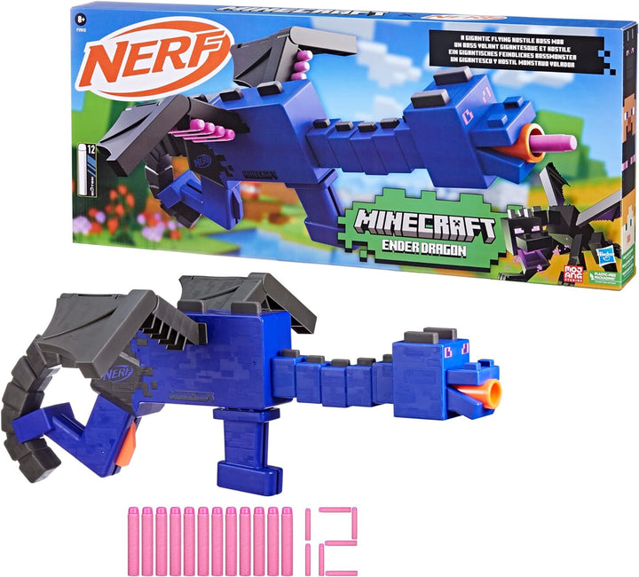 Nerf Minecraft Ender Dragon Blaster und 12 Nerf Elite Darts