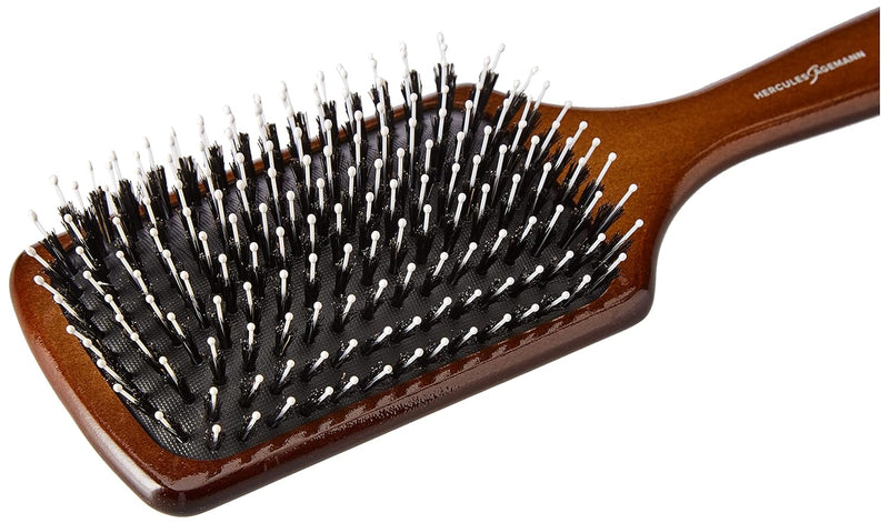 HERCULES SÄGEMANN - 9047 Paddle Brush | Pflegende Naturhaarbürste | Wildschweinborsten Bürste mit Po