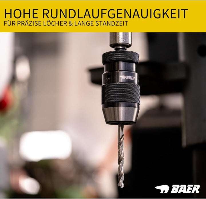 BAER Bohrfutter mit Kegeldornaufnahme 0,5-16 mm, Kegel: B 18 - Präzision-Bohrfutter - Schnellspannbo
