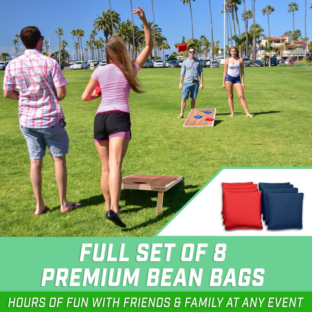 GoSports Classic Cornhole Set - Enthält 8 Sitzsäcke, Reisetasche und Spielregeln (Stilwahl) Handwerk