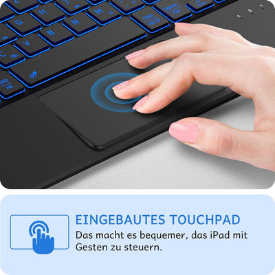 CACOE Hülle Tastatur Kompatibel mit iPad 10 Generation, Kompatibel mit 10.9" 2022 A2757/A2777 mit To