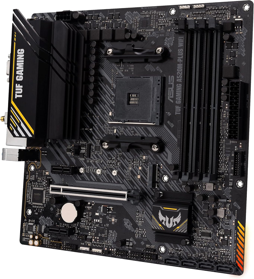ASUS TUF GAMING A520M-PLUS WIFI Mainboard Sockel AMD A520 (Ryzen AM4, Micro ATX mit M.2-Unterstützun