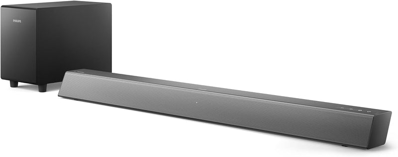 Philips TAB5308/10 Soundbar 2.1 mit kabellosem Subwoofer | 140 W | 4,5" Woofer | 4 EQ-Modi | HDMI AR