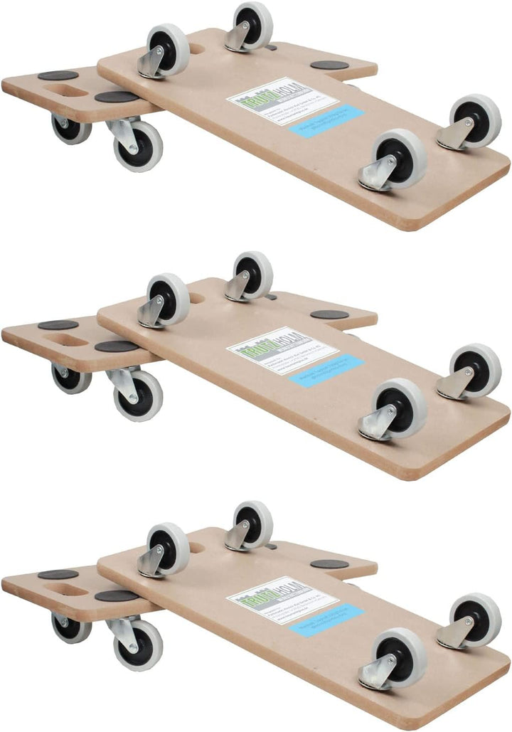 TRUTZHOLM 6er Set Transportroller Soft Wheel Indoor geeignet für empfindliche Böden, mit Stabiler MD