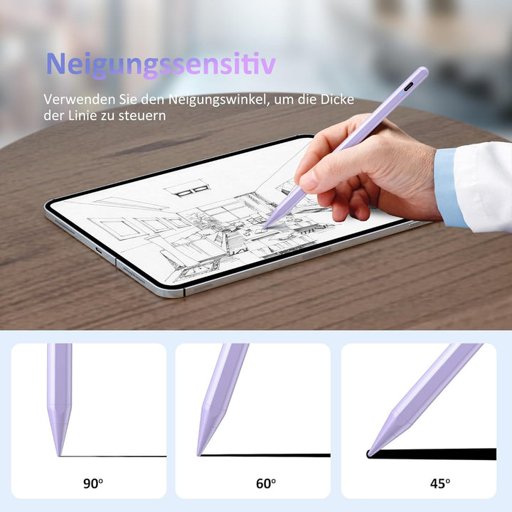 Stylus Stift für Apple iPad 2018-2025, Pencil für iPad A16/10./9/8/7/6, Pro M5/M4/13/12,9/11'', Mini