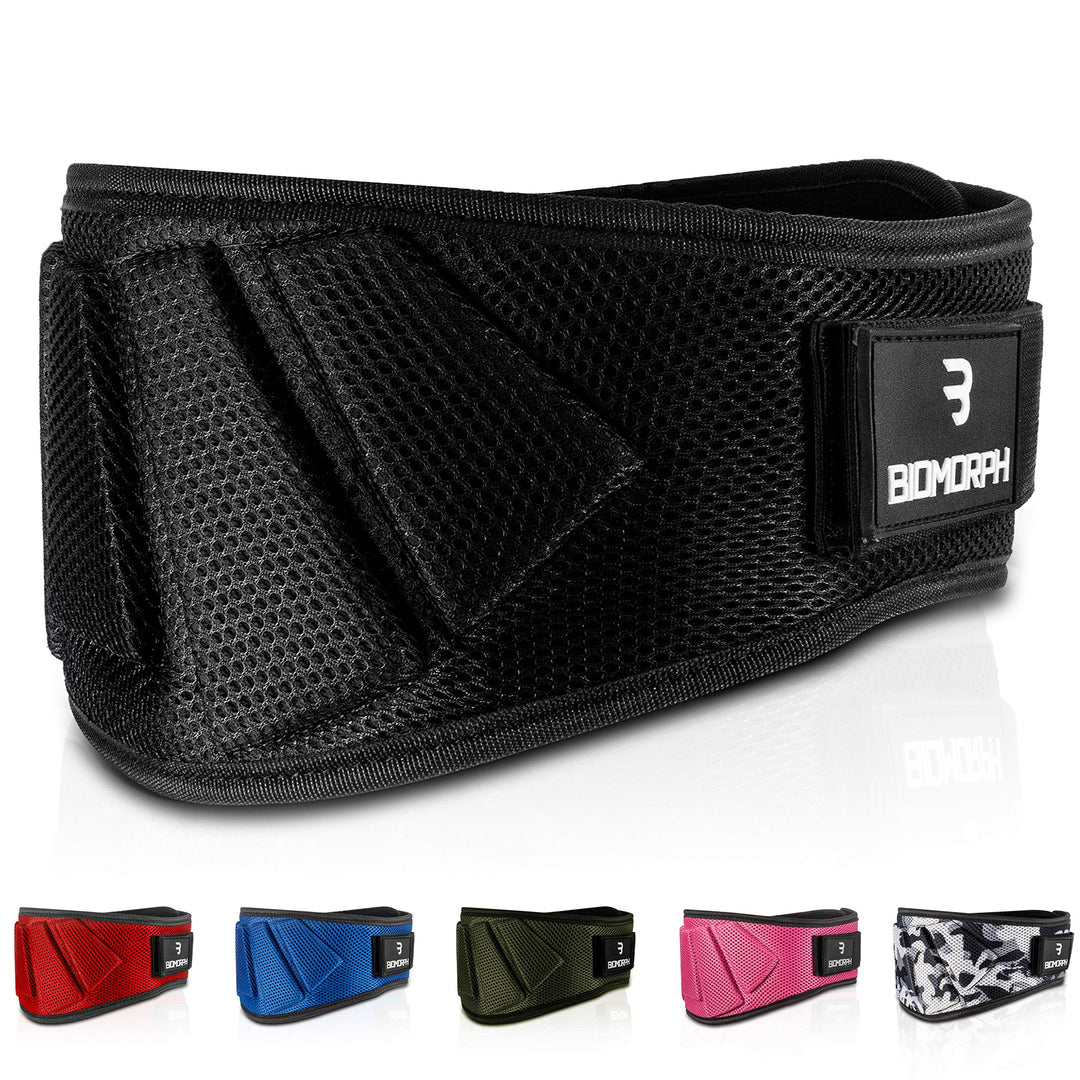 BIOMORPH Gewichthebergürtel für Krafttraining, Powerlifting, Bodybuilding, Crossfit für Damen und He