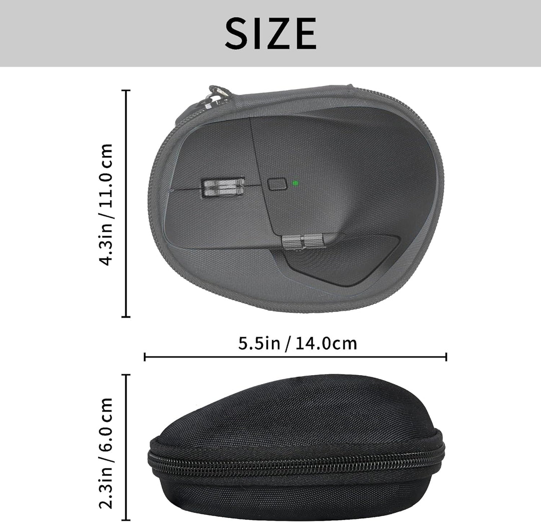 Tasche Hülle für Logitech MX Master 4/MX Master 3 Maus, Stossfest, Staubdicht, Wasserabweisend (Schw