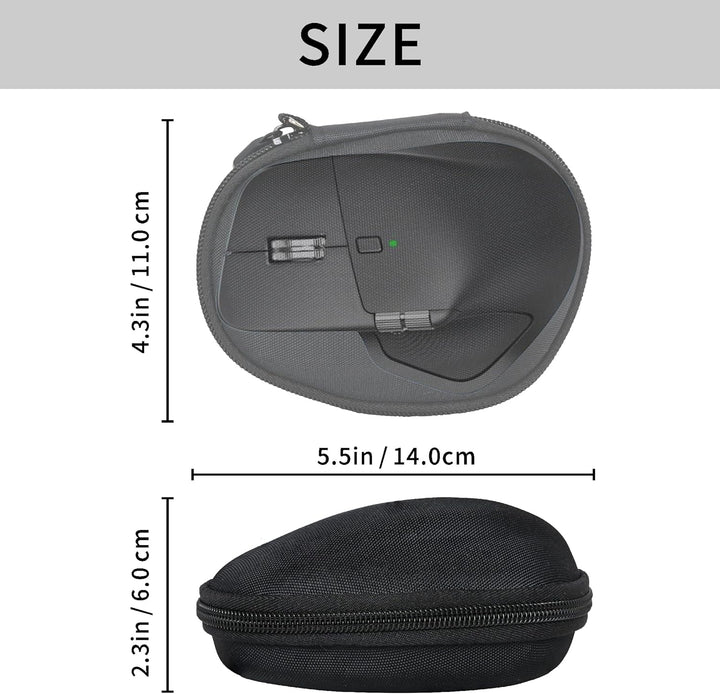 Tasche Hülle für Logitech MX Master 4/MX Master 3 Maus, Stossfest, Staubdicht, Wasserabweisend (Schw