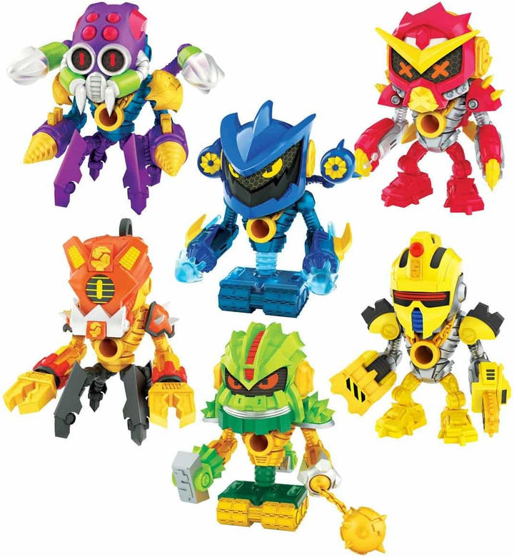 TREASURE X Robots Gold Treasure Bot Roboter, 6 Verschiedene Roboter (Sortiert), 15 Abenteuerlevel un