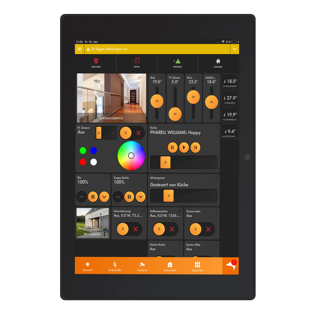 Lupus - 10 Zoll PoE Smarthome Display, Smarthome Tablet für bündige Wandmontage, Schnellem ARM RK358
