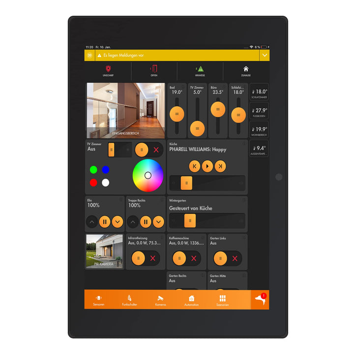 Lupus - 10 Zoll PoE Smarthome Display, Smarthome Tablet für bündige Wandmontage, Schnellem ARM RK358