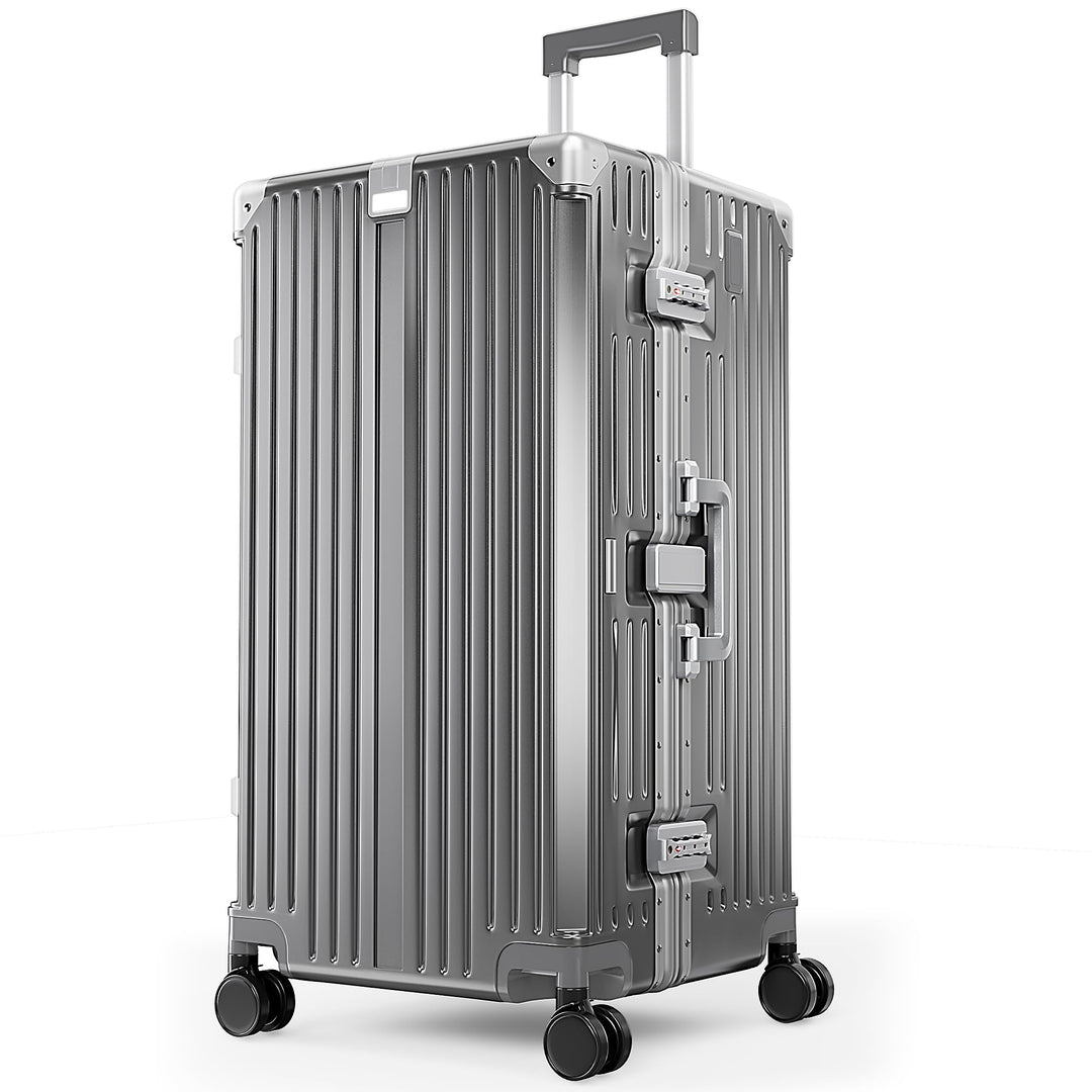 ALPHA CAMP Koffer XL Aluminium Rahmen & Polycarbonat Hartschale mit TSA Schloss Reisekoffer 40x36x77