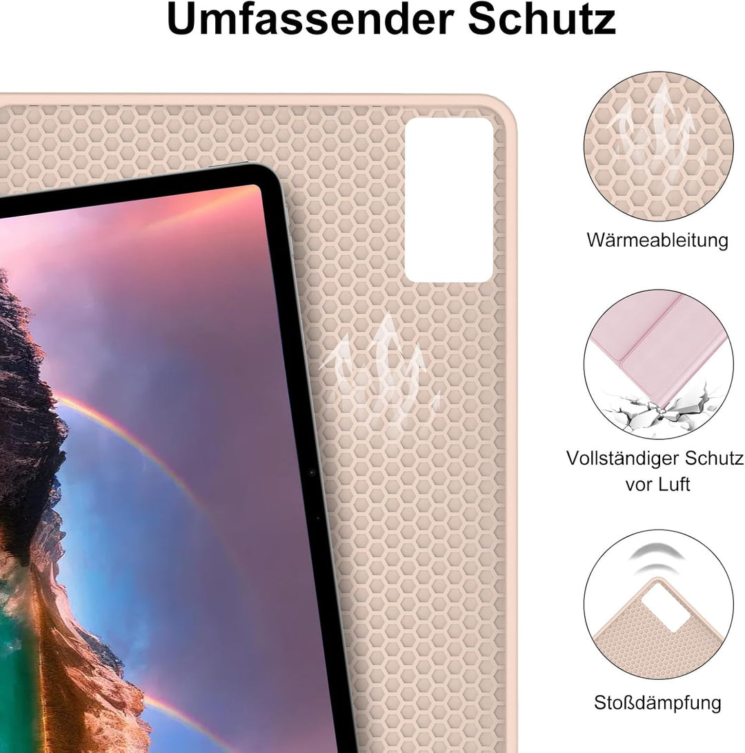 Hülle mit Tastatur für Xiaomi Redmi Pad 2 11 Zoll 2025/Redmi Pad SE 11 Zoll 2023 mit Stifthalter, Ma