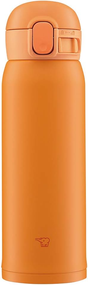 Zojirushi SM-WA48-DA Wasserflasche, One-Touch Edelstahlbecher, nahtlos, 0,48 l, Orange Orange/Abendr