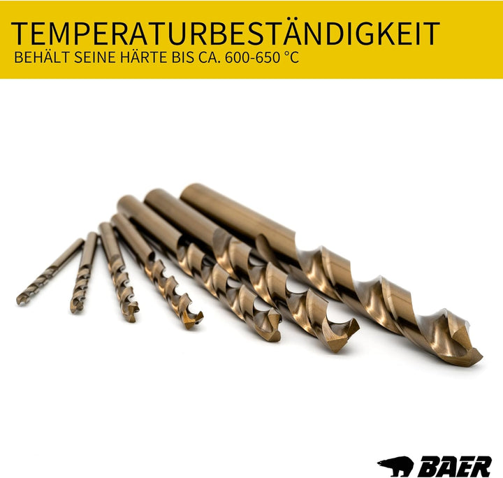 BAER UNiTap Gewindeschneider Set M3 - M12 HSSE inklusive Bohrpaste: Gewindebohrer Durchgangsloch | K