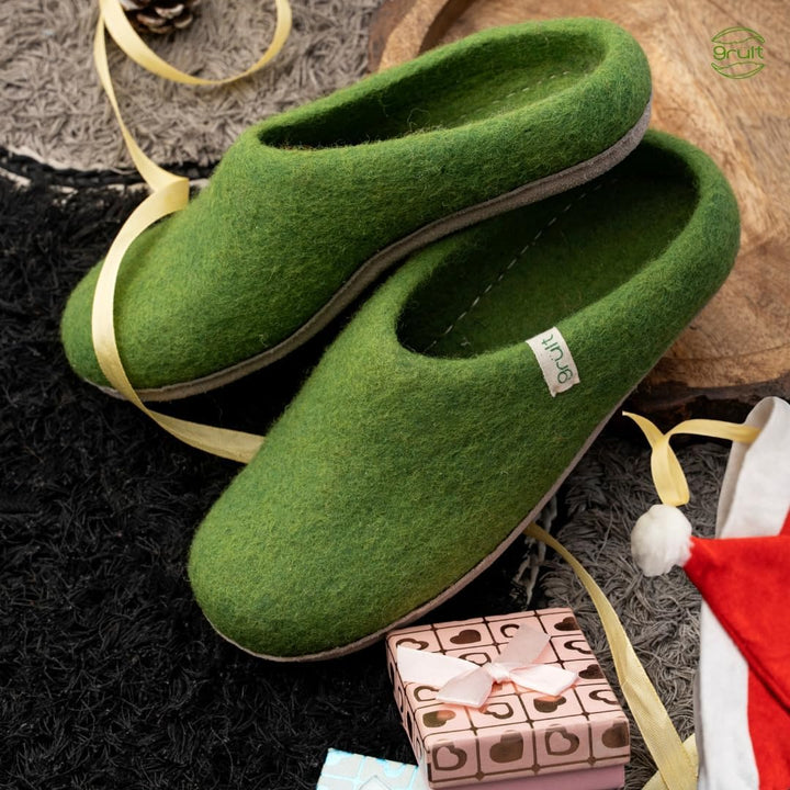 Filzpantoffeln aus Wolle, Hausschuhe für Damen & Herren, Kuschelig & Cozy, Premiumqualität, Rutschfe