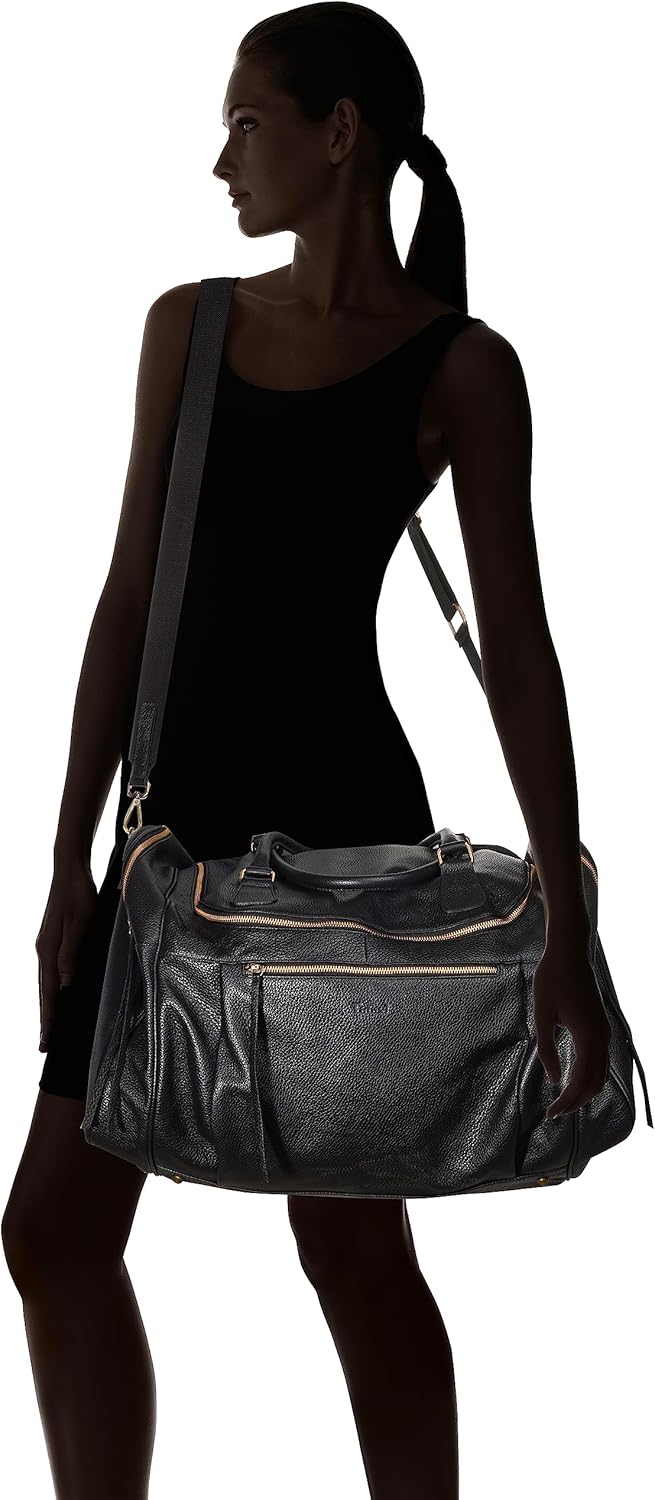 Think! Damen 3-000797 Weekender Echtleder Schultertasche 7000 VERDOLINO one Size 0000 Schwarz, 0000