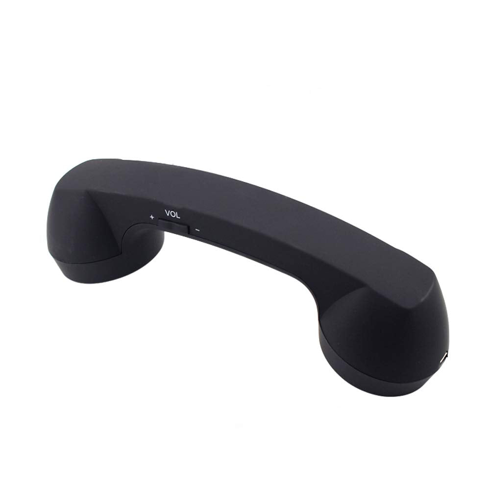 kabellose Retro-Telefonhörer Kopfhörer für EIN Handy mit bequemem Anruf Schwarz, Schwarz