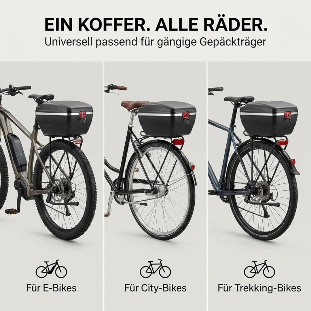 Thiru Touring-Tresor Fahrradkoffer 2er Set - abschliessbar & wasserdicht für Gepäckträger - diebstah