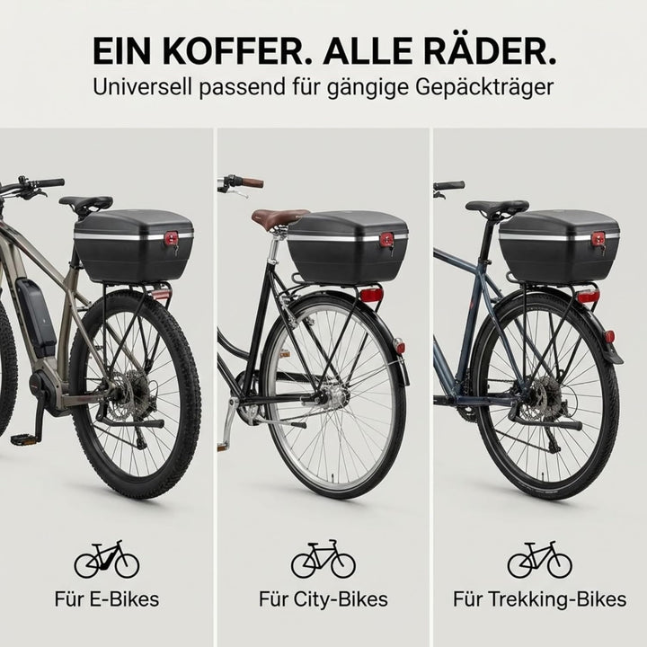 Thiru Touring-Tresor Fahrradkoffer 2er Set - abschliessbar & wasserdicht für Gepäckträger - diebstah