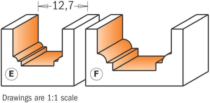 CMT ORANGE TOOLS 965.101.11 - KLASSISCHER NUTFRÄSER HM S=8 D=12.7 R=1.2