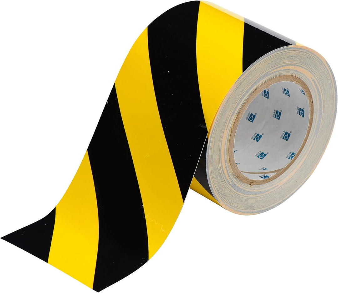 Brady Toughstripe Striped Ribbon, 101,60mm x 30,48m, Schwarz/Gelb 101.60 mm Schwarz/Gelb, 101.60 mm