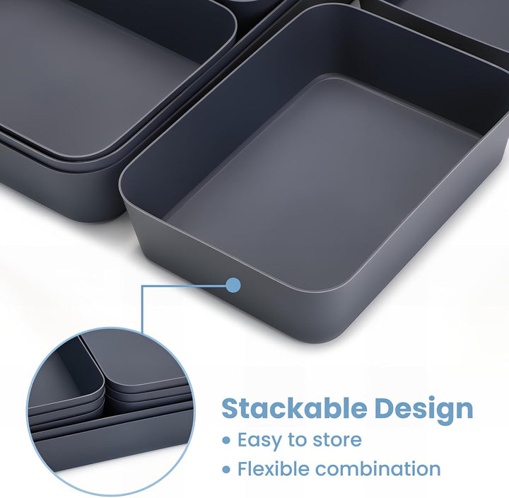 Bugucat Schubladen Organizer 8 Stücke,Schubladen Organizer Büro Schminktisch Organizer mit 2 Grössen
