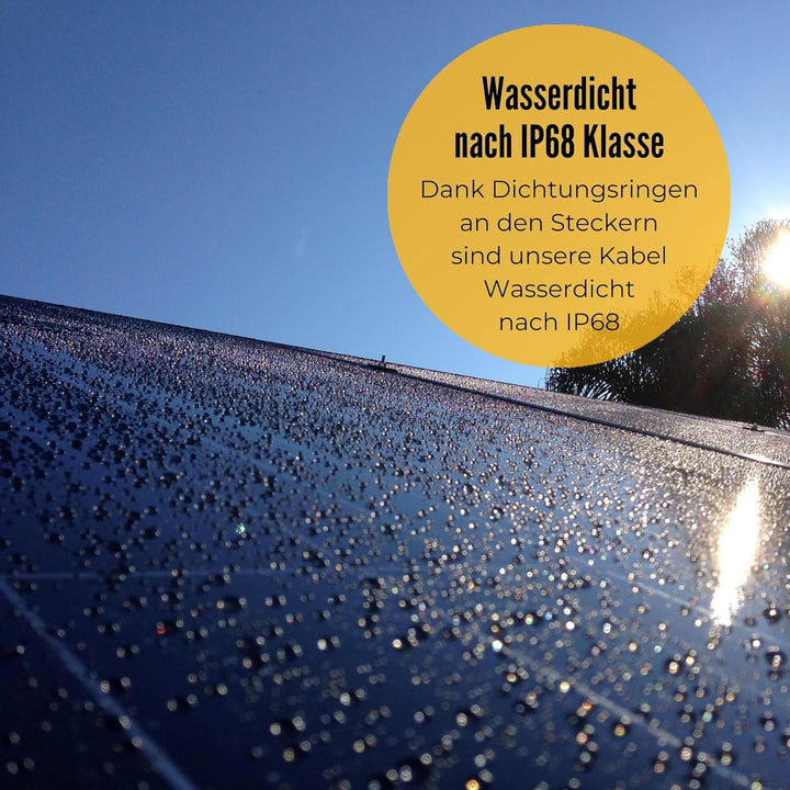CAMPERPOWER | 5m Verbindungskabel für Photovoltaikanlagen | Solarladeregler zu Solarmodul | PV-Steck