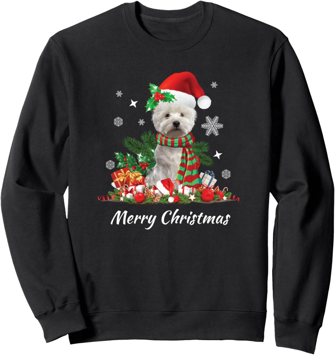 Westie West Highland Terrier Frohe Weihnachten Sweatshirt