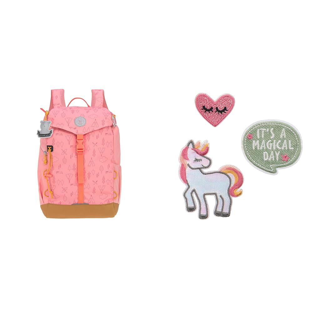 LÄSSIG Kinder Wanderrucksack Kinderrucksack mit Brustgurt gepolsterte Schultergurte wasserabweisend,