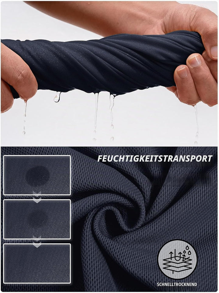 TACVASEN Herren Poloshirt Langarm Golf Tshirts Tactical Shirt Leicht Atmungsaktiv Freizeitshirts mit