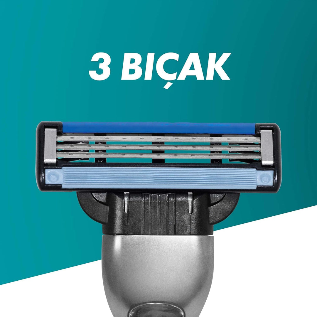 Gillette Mach3 Rasierklingen, 8 Ersatzklingen für Nassrasierer Herren mit 3-fach Klinge Frustfreie V