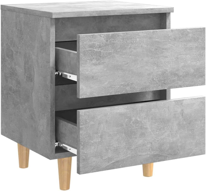 FIRBNUS Bedside Table Nachtkonsole Beistelltisch mit Stauraum Night Stand Nachttisch mit Kiefernholz