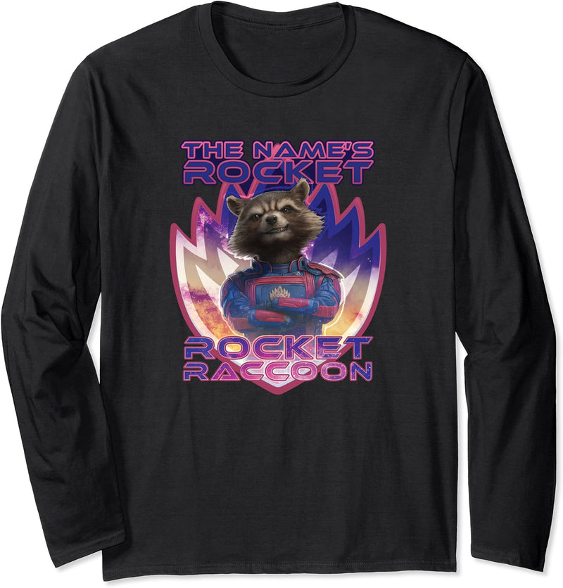 Marvel Guardians of the Galaxy 3 The Name’s Rocket Raccoon Langarmshirt