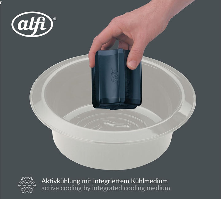 alfi KONFERENZBOY, coconut white, Konferenzkühler aus Kunststoff mit Edelstahlabdeckung, Tischkühler