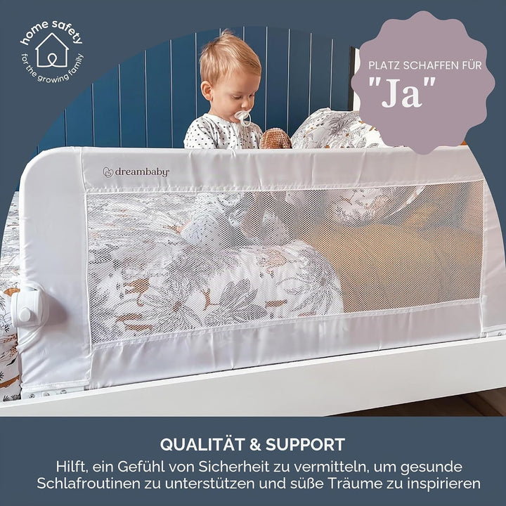 Dreambaby G7742 Bettgitter Maggie – für Einbaubetten und Flachbetten – 110 cm breit und 50 cm hoch,