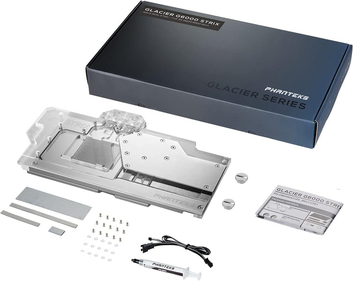 Phanteks Glacier G6000 Strix GPU Wasserblock, ASUS RX 6800/6900 Strix/TUF, D-RGB, silberfarben, PH-G