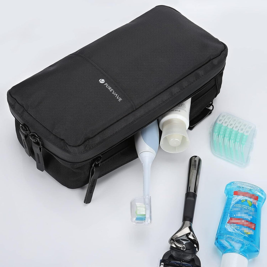 Purevave Kompakte Herren Kulturbeutel zum Aufhängen, Herren Dopp Kit für Reisen, wasserdicht, Waschb