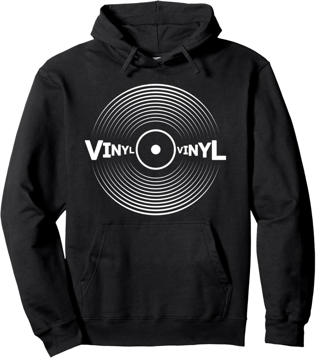 Vintage Vinyl Schallpaltte Plattenspieler Pullover Hoodie