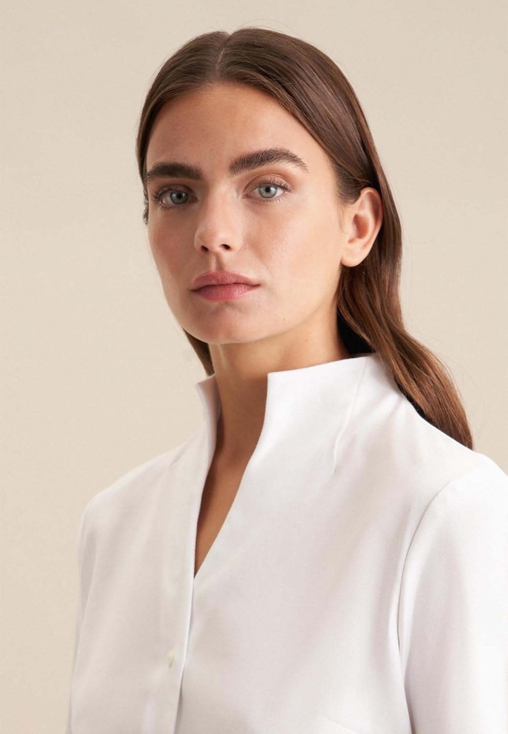 Seidensticker Damen Bluse - City Bluse - Bügelleicht - Kelchkragenbluse - Slim Fit - Langarm - 100%